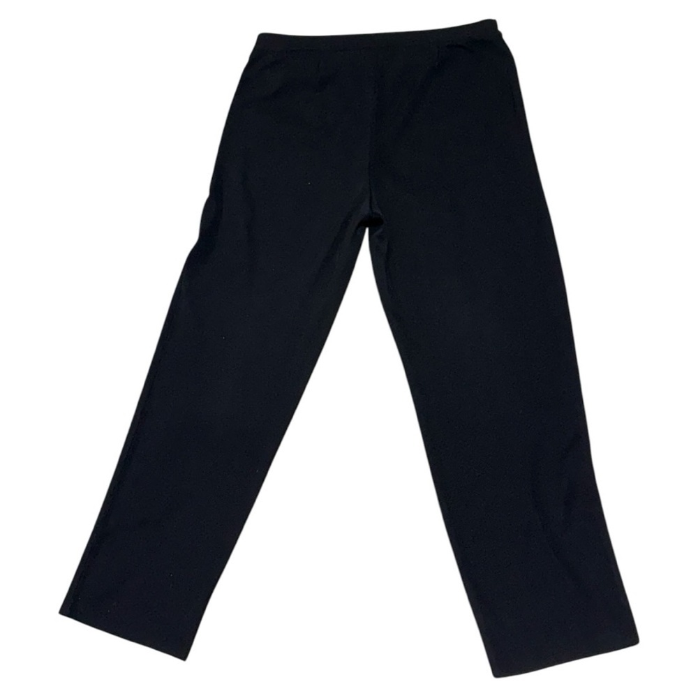 MISOOK Black Classic Knit Pull On Wide Leg Pants Size LP - Picture 3 of 9